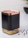 Square Glass Jar with Airtight Copper Lid WG-21127