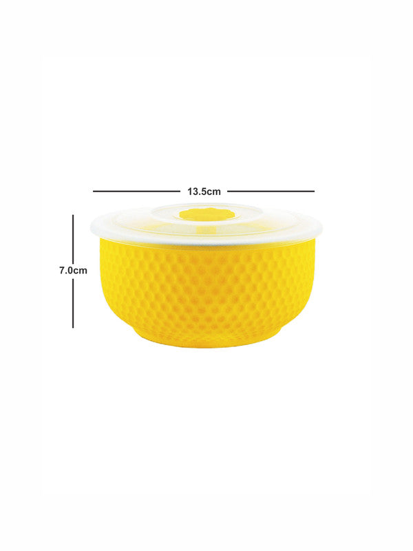 White Gold Porcelaine Bowl set with Airtight Lid (Set of 4pcs )