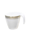 Porcelain Tea Cups/Coffee Mugs with Real Gold Design (Set of 6 mugs)