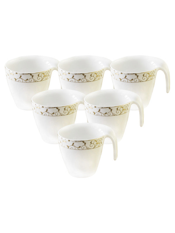 Set of 6 Tea Cups with Plates with Rich Gold Design - World Art