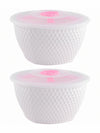 Porcelain Bowl with airtight Lid (Set of 2pcs)