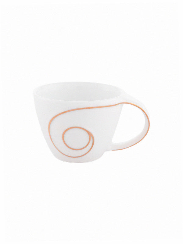 Porcelain Tea & Coffee Mug with Gold Print (Set of 6pcs)