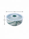 Porcelain Airtight Bowl with Plastic Lid in Marble Effect (Set of 2 pcs)