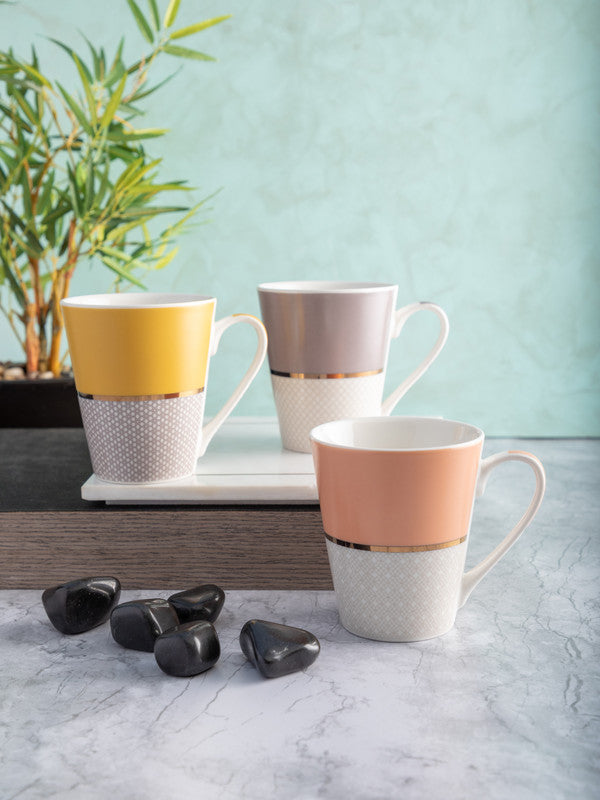 Porcelain Tea Cups/Coffee Mugs (Set of 3 pcs)