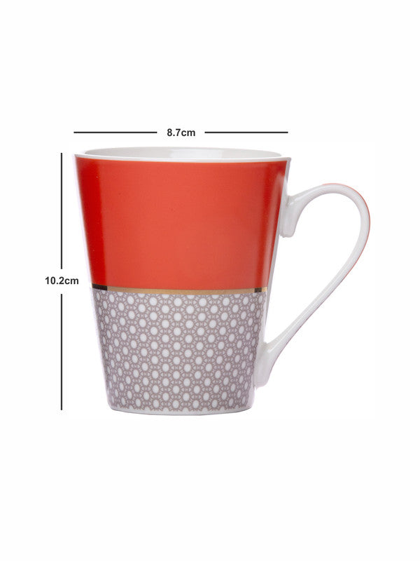 White Gold  Porcelaine Tea & Coffee Mug (Set of 2 pcs)