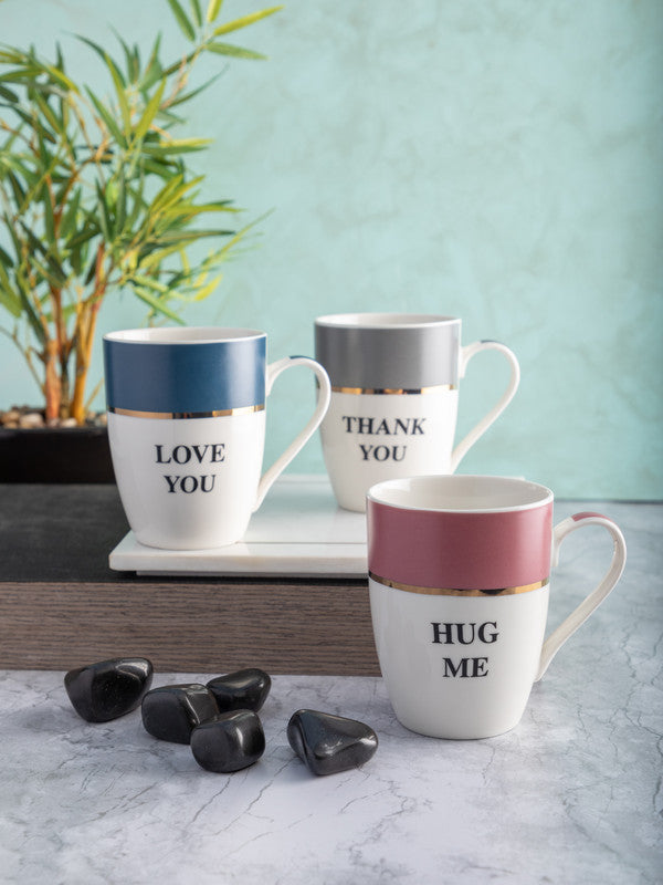 Porcelain Tea Cups/Coffee Mugs (Set of 3 pcs)