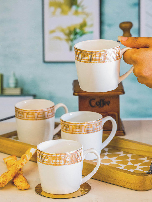 White Gold Porcelain Tea/Coffee Mug (Set of 6pcs) – GOOD HOMES