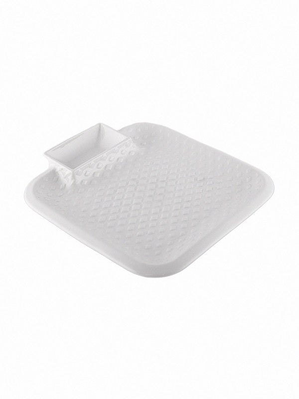 Porcelain Chip n Dip Square Platter WG-912