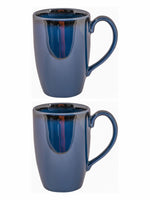 White Gold Porcelain Large Coffee Mug  (Set of 2pcs)