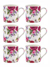 Goodhomes Bone China Tea & Coffee Mugs (Set of 6pcs)