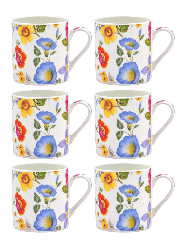 Goodhomes Bone China Tea & Coffee Mugs (Set of 6pcs)