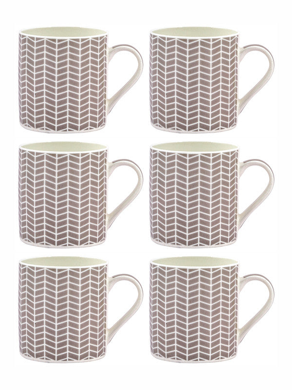 Goodhomes Bone China Tea & Coffee Mugs (Set of 6pcs)