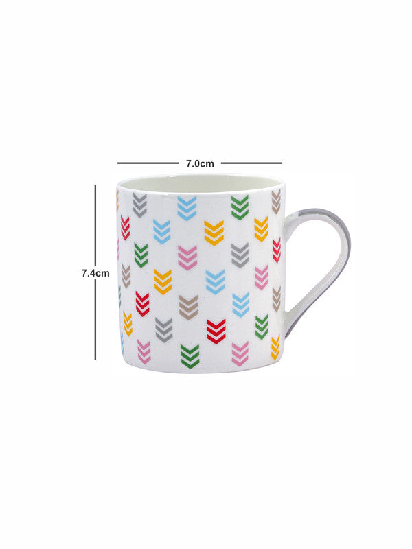 Goodhomes Bone China Tea & Coffee Mugs (Set of 6pcs)