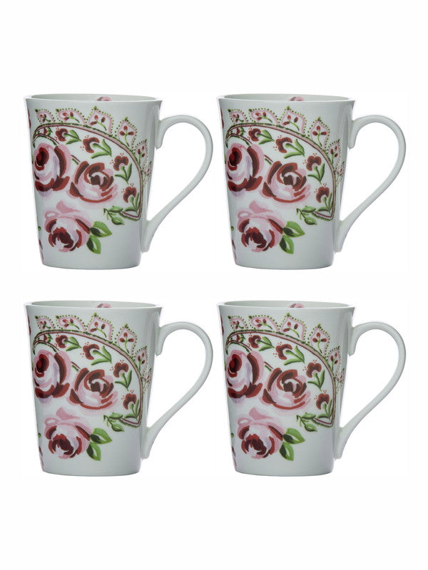 Goodhomes Bone China Tea & Coffee Mug (Set of 4 pcs)