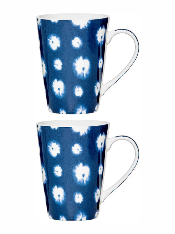 Goodhomes Bone China Tea/Coffee Large Mug (Set of 2pcs) 360ml - Floral