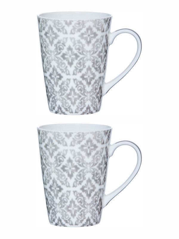 Goodhomes Bone China Tea/Coffee Large Mug (Set of 2pcs) 360ml - Ancient Floral