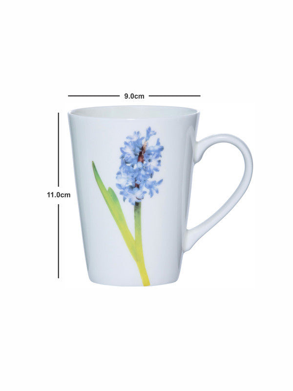 Goodhomes Bone China Tea/Coffee Large Mug (Set of 4pcs) 360ml - Modern Floral