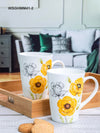 Goodhomes Bone China Tea/Coffee Large Mug (Set of 2pcs) 360ml - Modern Floral