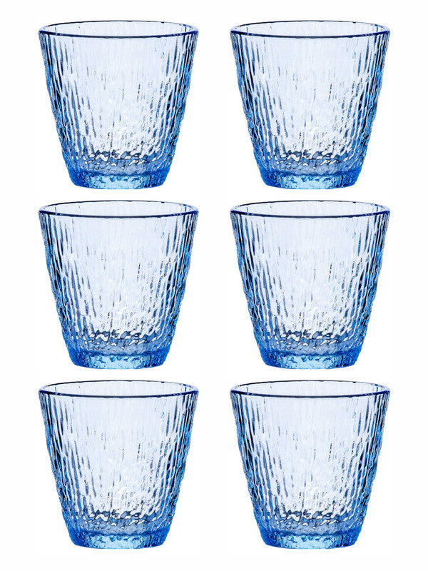 Goodhomes Glass Tumbler in Blue Colour (Set of 6pcs)