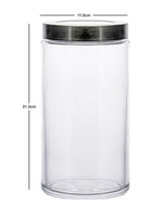 Goodhomes Glass Storage Jar with Lid (Set of 2pcs)