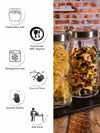 Goodhomes Glass Storage Jar with Lid (Set of 2pcs)