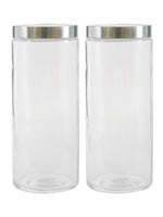 Goodhomes Glass Storage Jar with Lid (Set of 2pcs)