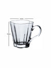 Goodhomes Glass Tea/Coffee Mugs (Set of 6pcs)