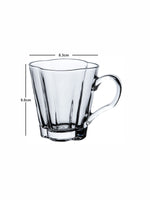 Goodhomes Glass Tea/Coffee Mugs (Set of 6pcs)