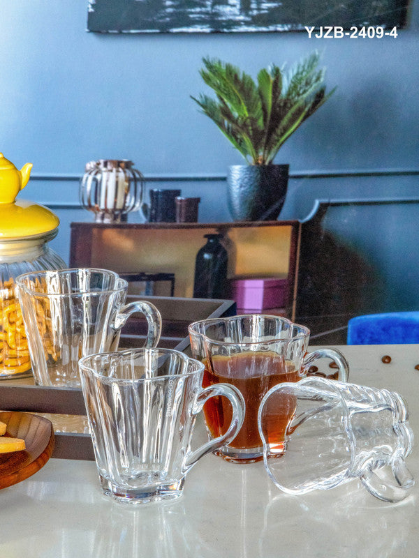 Goodhomes Glass Tea/Coffee Mugs (Set of 6pcs)