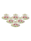 Goodhomes Bone China Cup Saucer Set With Real Gold Print ( Set Of 12 Pcs)