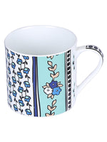 Bone China Coffee Mug Set with Multi Flower Three Design in Set. ( Set of 6 Cup )