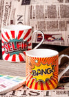 Bone China Mug Set with Bang! Slogan ( Set of 4 Cup )