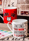 Bone China Mug Set with You Win Slogan ( Set of 4 Cup )