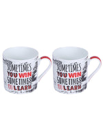 Bone China Mug Set with You Win Slogan ( Set of 4 Cup )