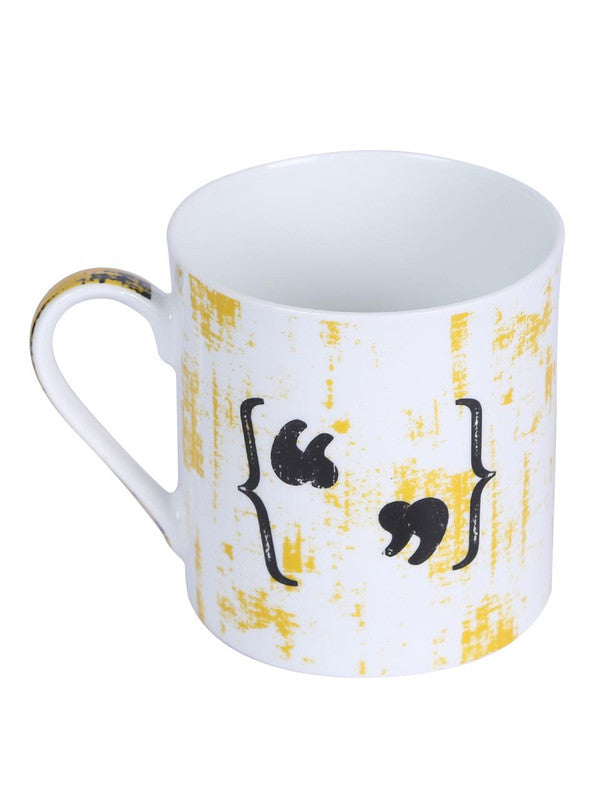 Bone China Mug Set with Doing It Slogan ( Set of 4 Cup )