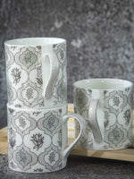 Goodhomes Fine Bone China Tea/Coffee Mug Luster Print (Set of 6pcs)