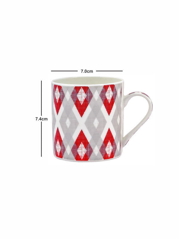 Goodhomes Bone China Tea & Coffee Mugs (Set of 6pcs)