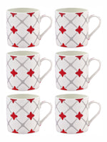 Goodhomes Bone China Tea & Coffee Mugs (Set of 6pcs)