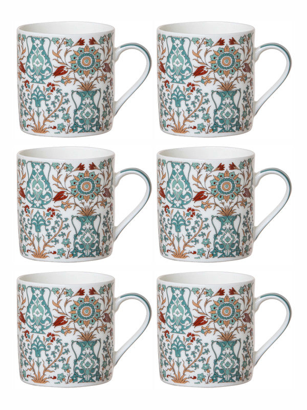 Goodhomes Fine Bone China Tea/Coffee Mug (Set of 6pcs)