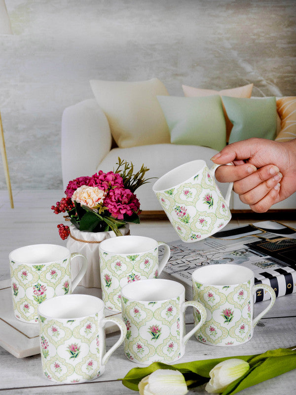 Goodhomes Goodhomes Bone China Tea/Coffee Mug (Set of 6pcs)