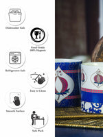 Goodhomes Bone China Large Coffee Mug with Real Gold Print (Set of 2pcs)