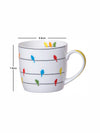 Goodhomes Fine Bone China Large Tea/Coffee Mug (Set of 3 pcs)